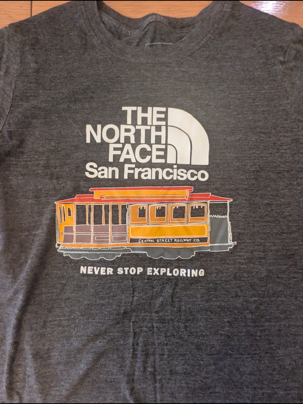 The North Face Women's' San Francisco Cable Car Graphic Tee - Charcoal XL - Picture 6 of 7